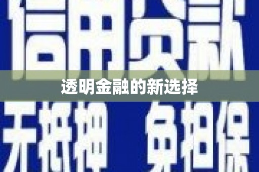 蓝山透明金融的新选择