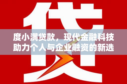 蓝山度小满贷款，现代金融科技助力个人与企业融资的新选择