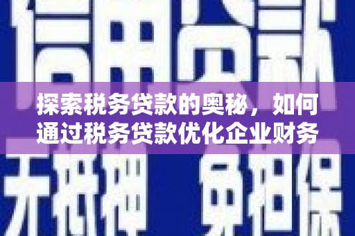 蓝山探索税务贷款的奥秘，如何通过税务贷款优化企业财务
