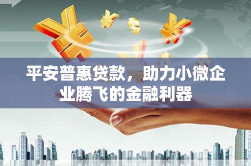 蓝山平安普惠贷款，助力小微企业腾飞的金融利器