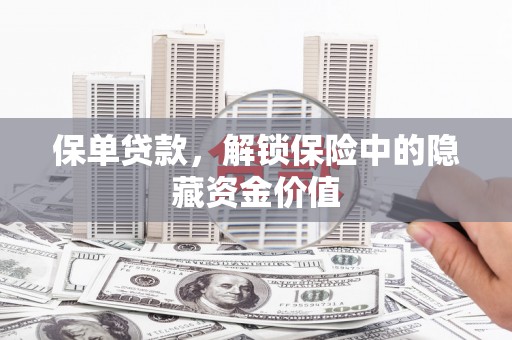 蓝山保单贷款，解锁保险中的隐藏资金价值