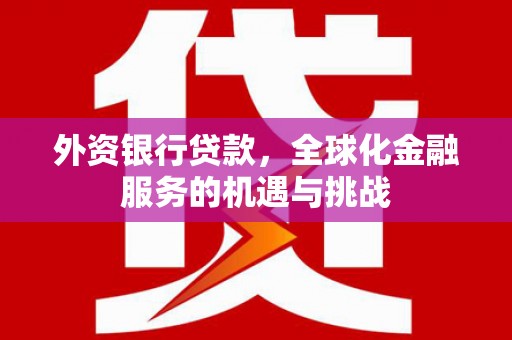 蓝山外资银行贷款，全球化金融服务的机遇与挑战