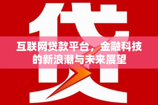 蓝山互联网贷款平台，金融科技的新浪潮与未来展望