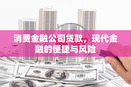 蓝山消费金融公司贷款，现代金融的便捷与风险
