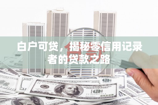 蓝山白户可贷，揭秘零信用记录者的贷款之路