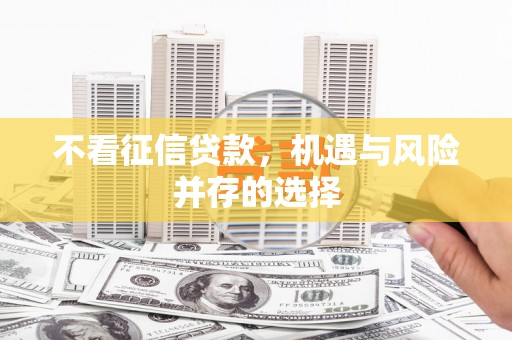 蓝山不看征信贷款，机遇与风险并存的选择